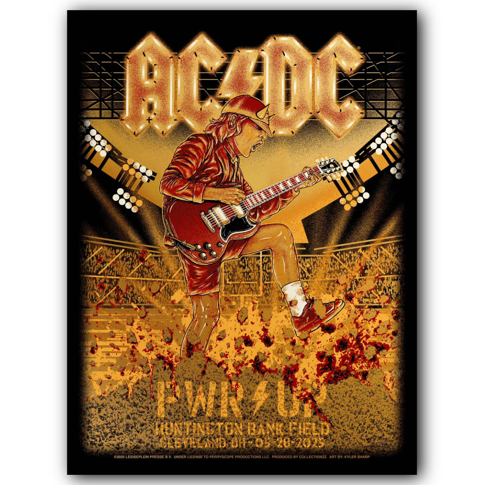 AC/DC Cleveland May 28 Gold Foil (Exclusive)