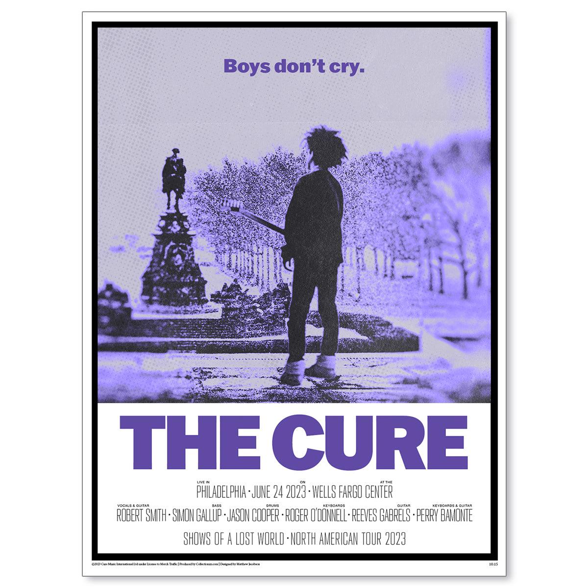 The Cure Philadelphia June 24, 2023 Second Edition Poster & Trading Card