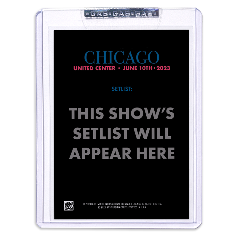 The Cure Chicago June 10, 2023 Trading Card (Second Edition Colorway)
