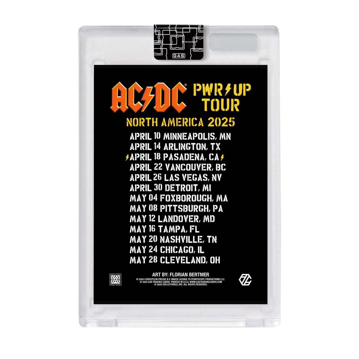 AC/DC Arlington April 14, 2025 Trading Card