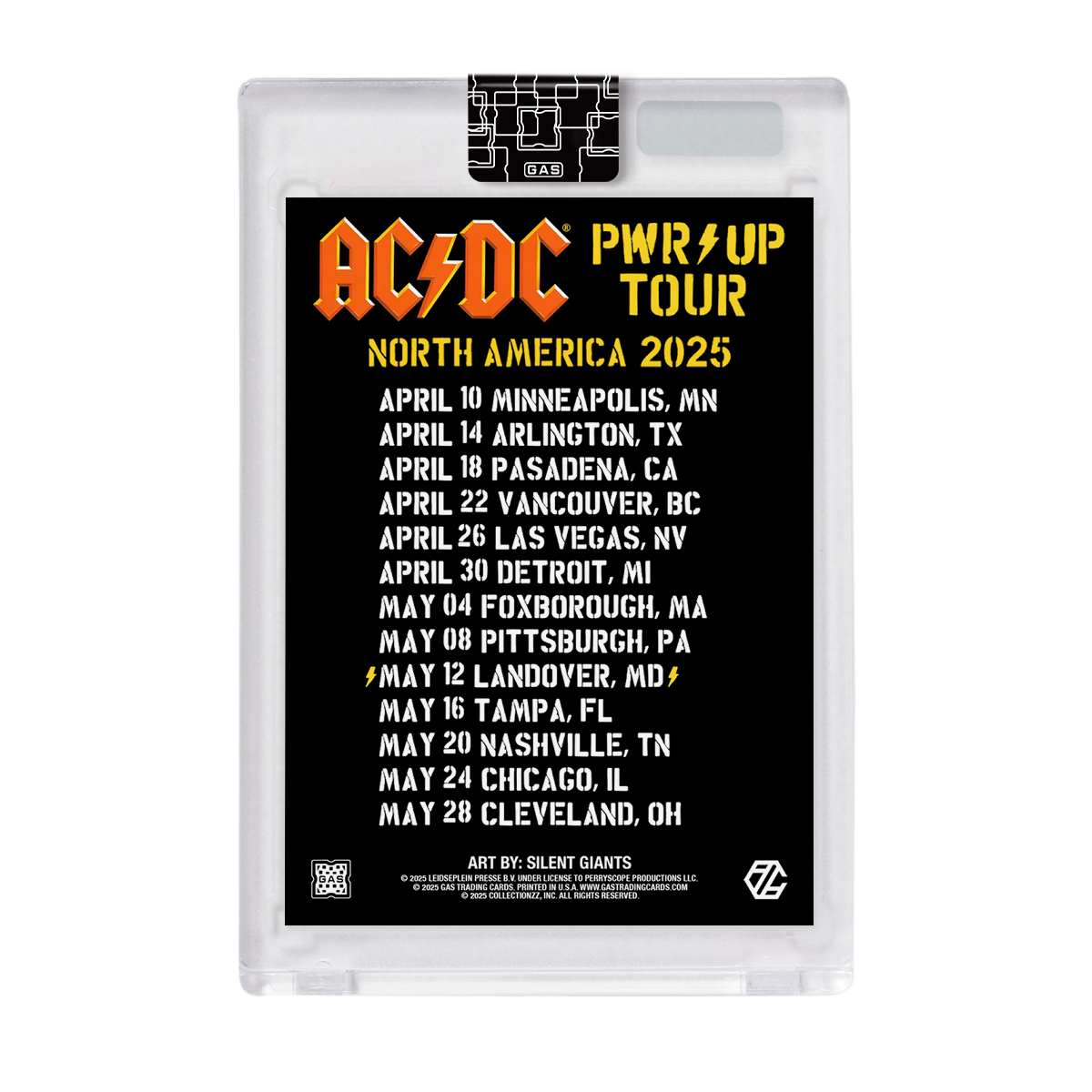 AC/DC Landover May 12, 2025 Trading Card