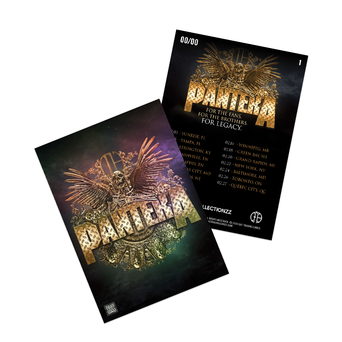 Pantera 2024 Tour Foil Trading Card Set