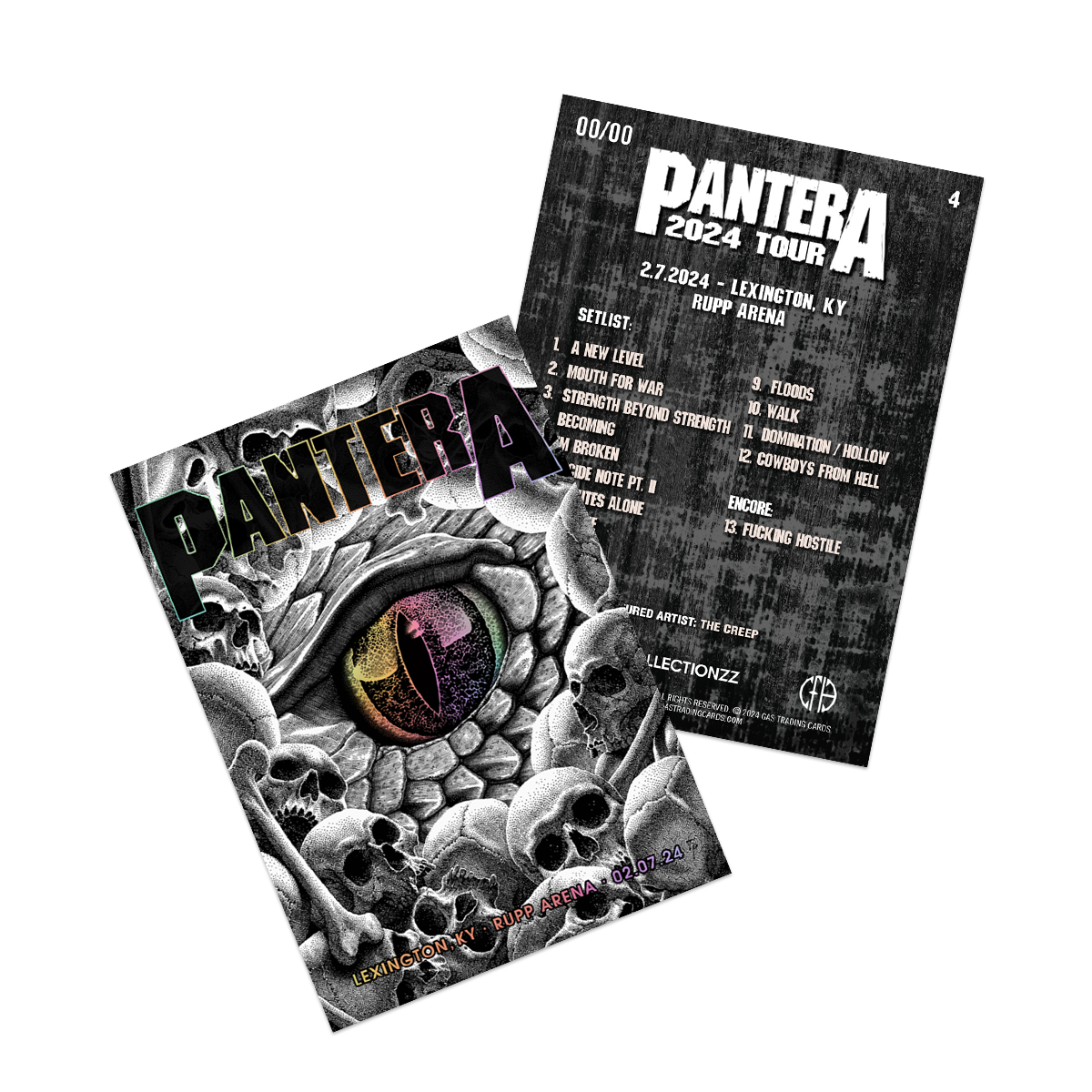 Pantera 2024 Tour Foil Trading Card Set