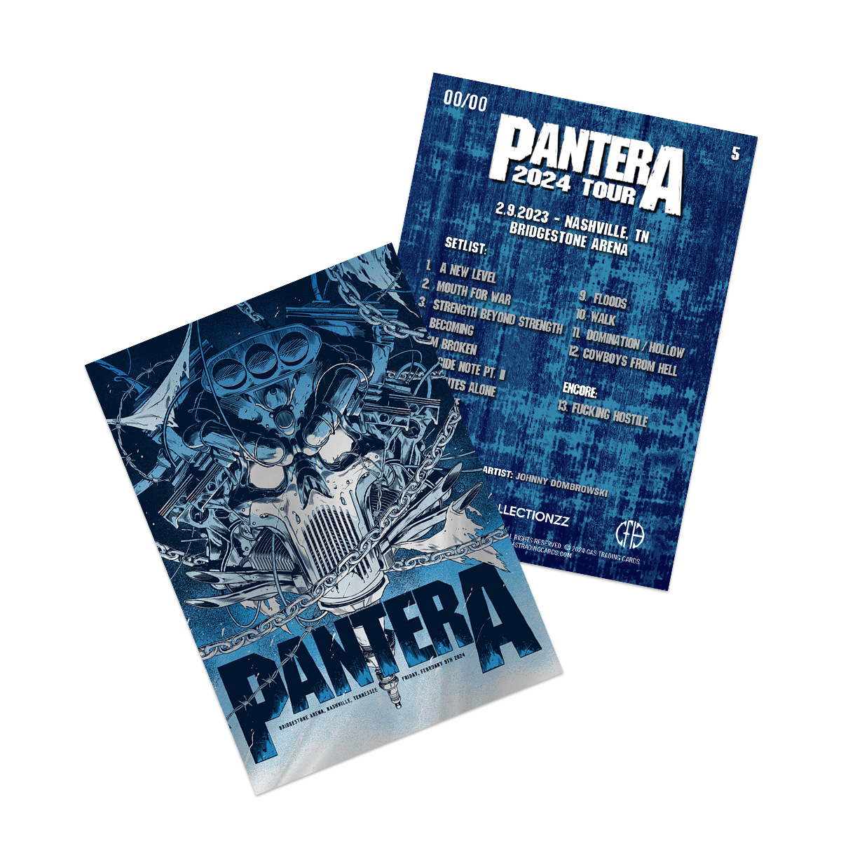 Pantera 2024 Tour Foil Trading Card Set