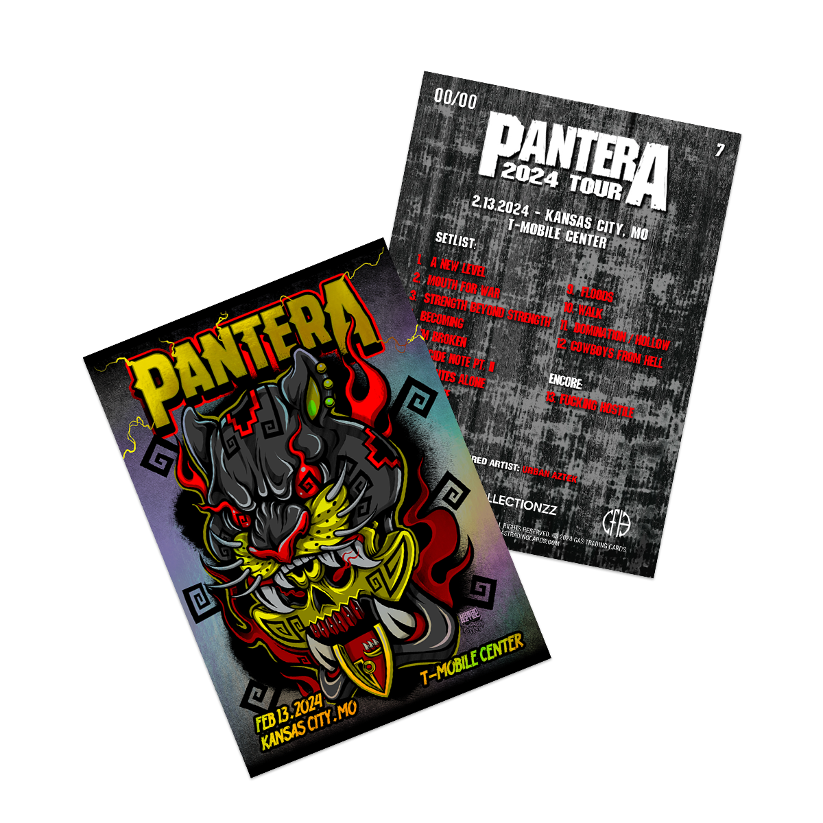 Pantera 2024 Tour Foil Trading Card Set