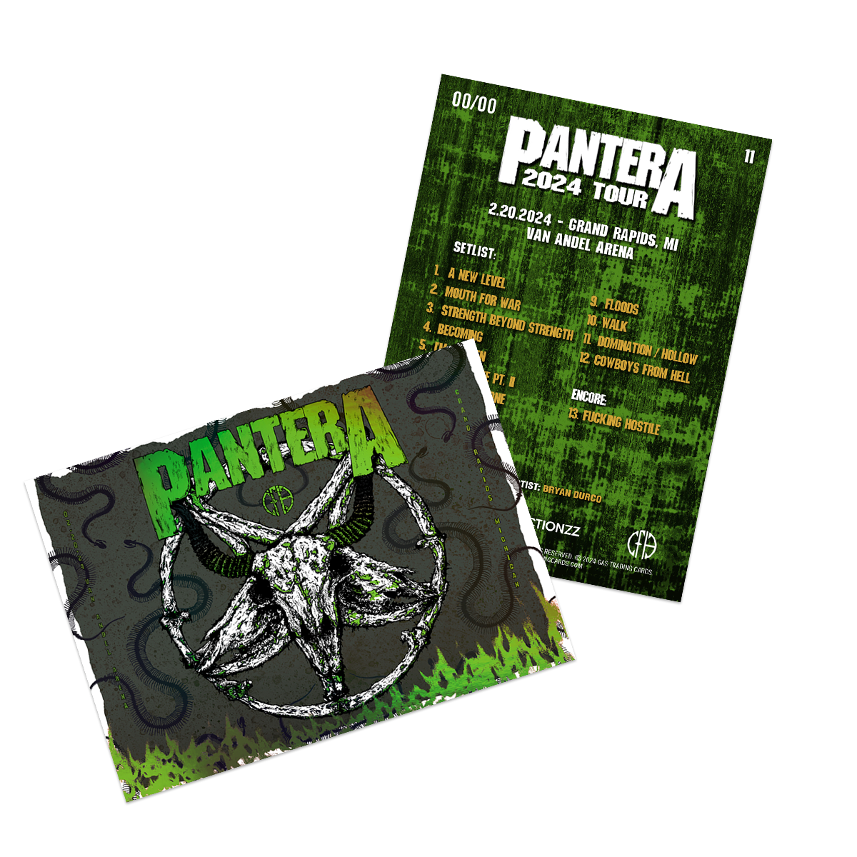 Pantera 2024 Tour Foil Trading Card Set