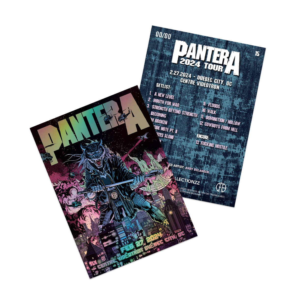Pantera 2024 Tour Foil Trading Card Set