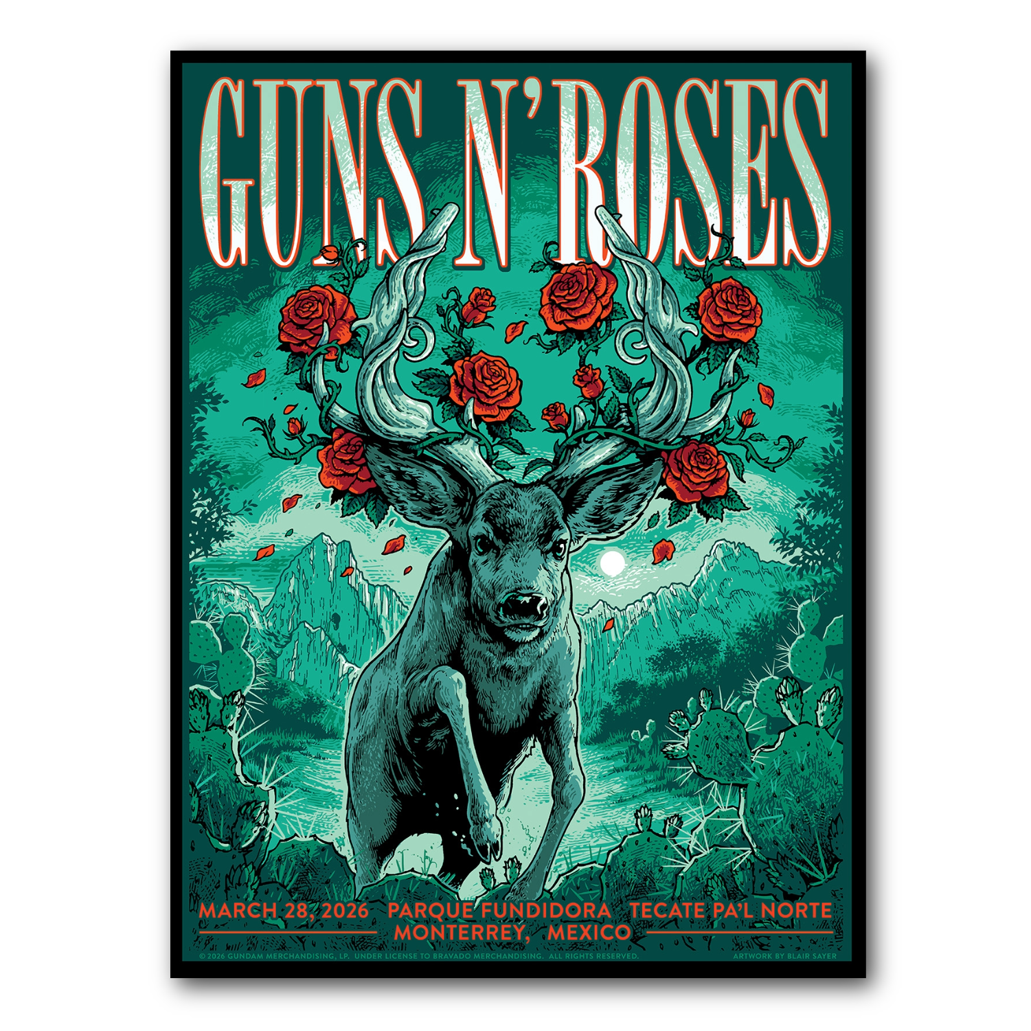 Guns N' Roses Monterrey March 28, 2026 (Artist Proof)