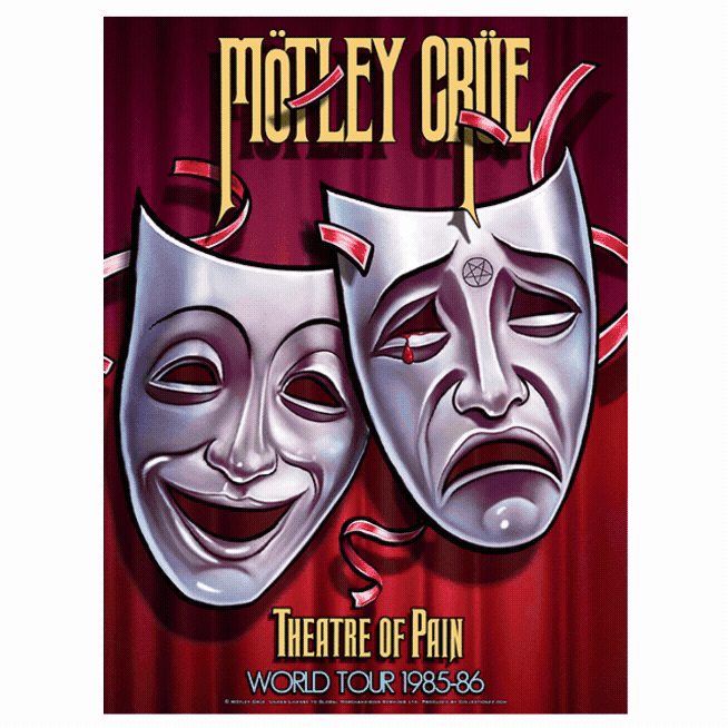 Mötley Crüe Crücial Crüe Theatre of Pain Tour Lenticular — artwork in setting