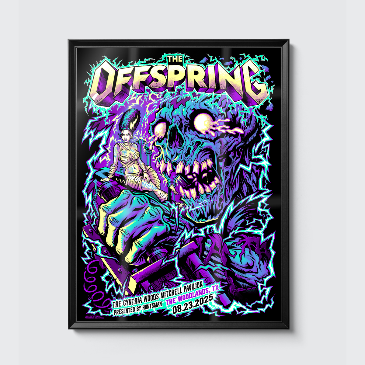 The Offspring · The Woodlands poster, framed on the wall