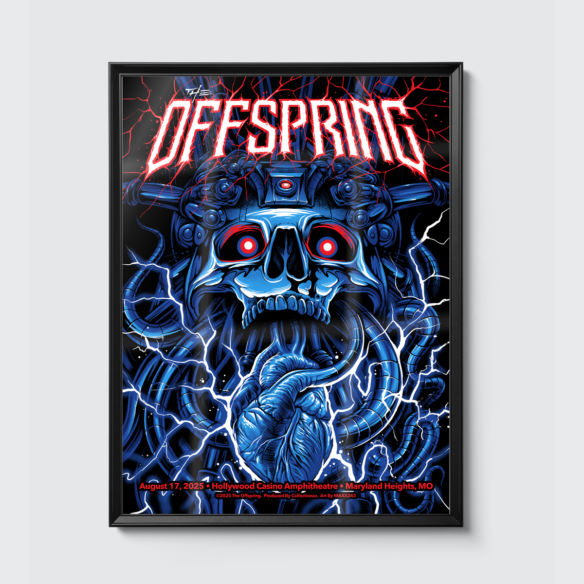 The Offspring · Maryland Heights poster, framed on the wall