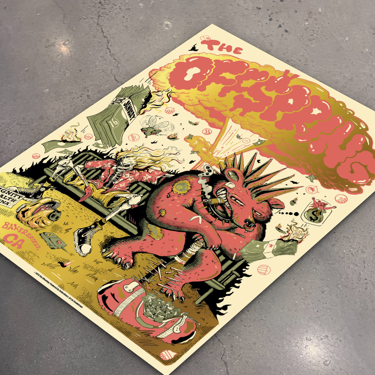 The Offspring · Bakersfield (Foil) — flat lay on shop floor