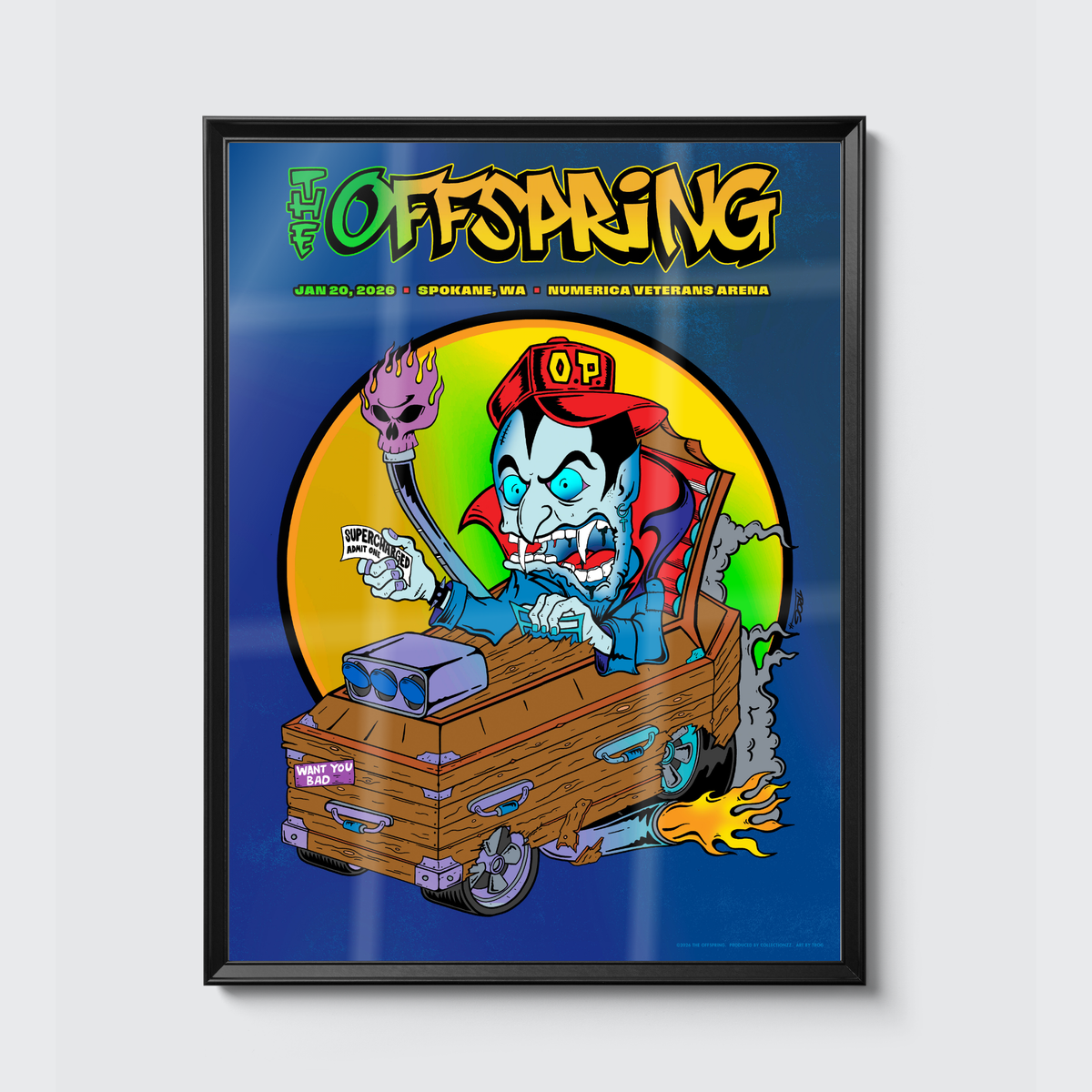 The Offspring · Spokane (Foil) poster, framed on the wall