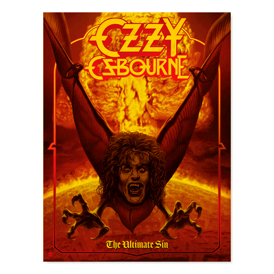 Ozzy Osbourne The Ultimate Sin by Marald van Haasteren (Nuclear Red Foil)
