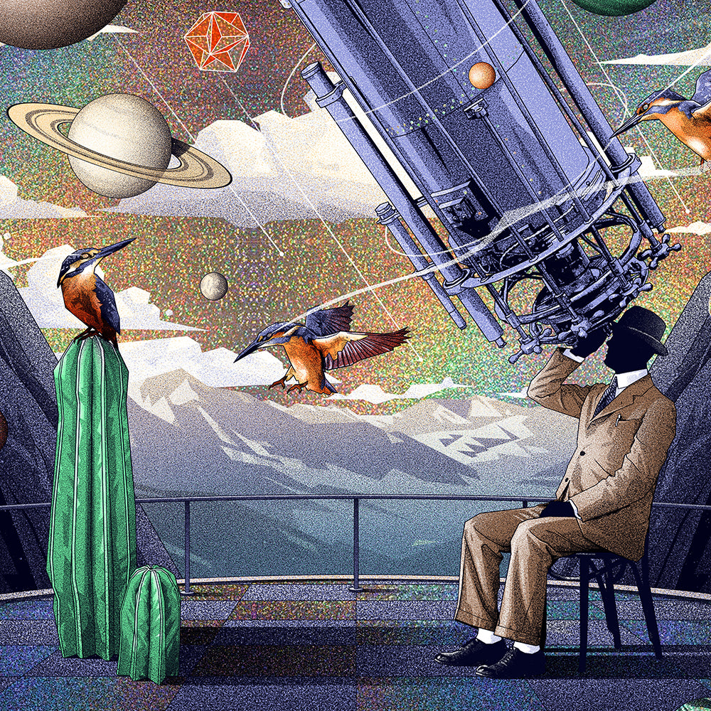 Pink Floyd Astronomy Domine (Glitter Foil) — artwork in setting