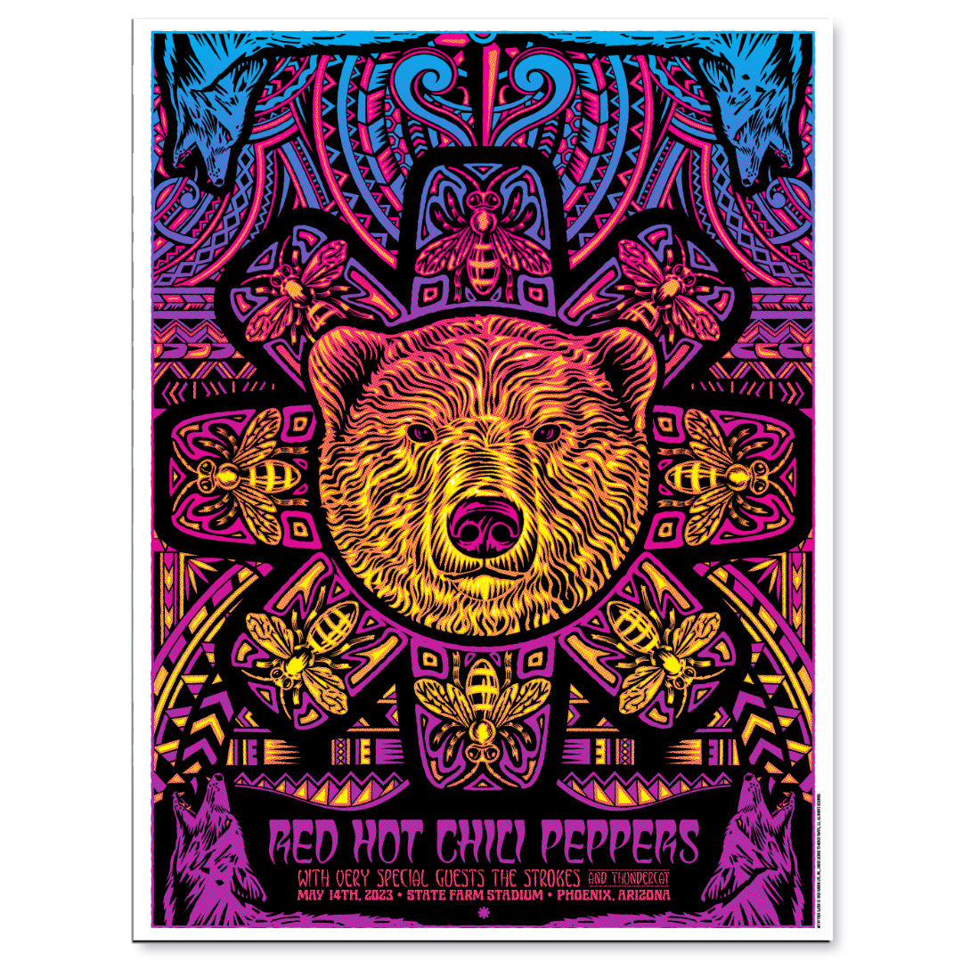 Red Hot Chili Peppers Phoenix May 14, 2023 Poster & Trading Card Red Hot Chili Peppers Phoenix May 14, 2023 Poster & Trading Card