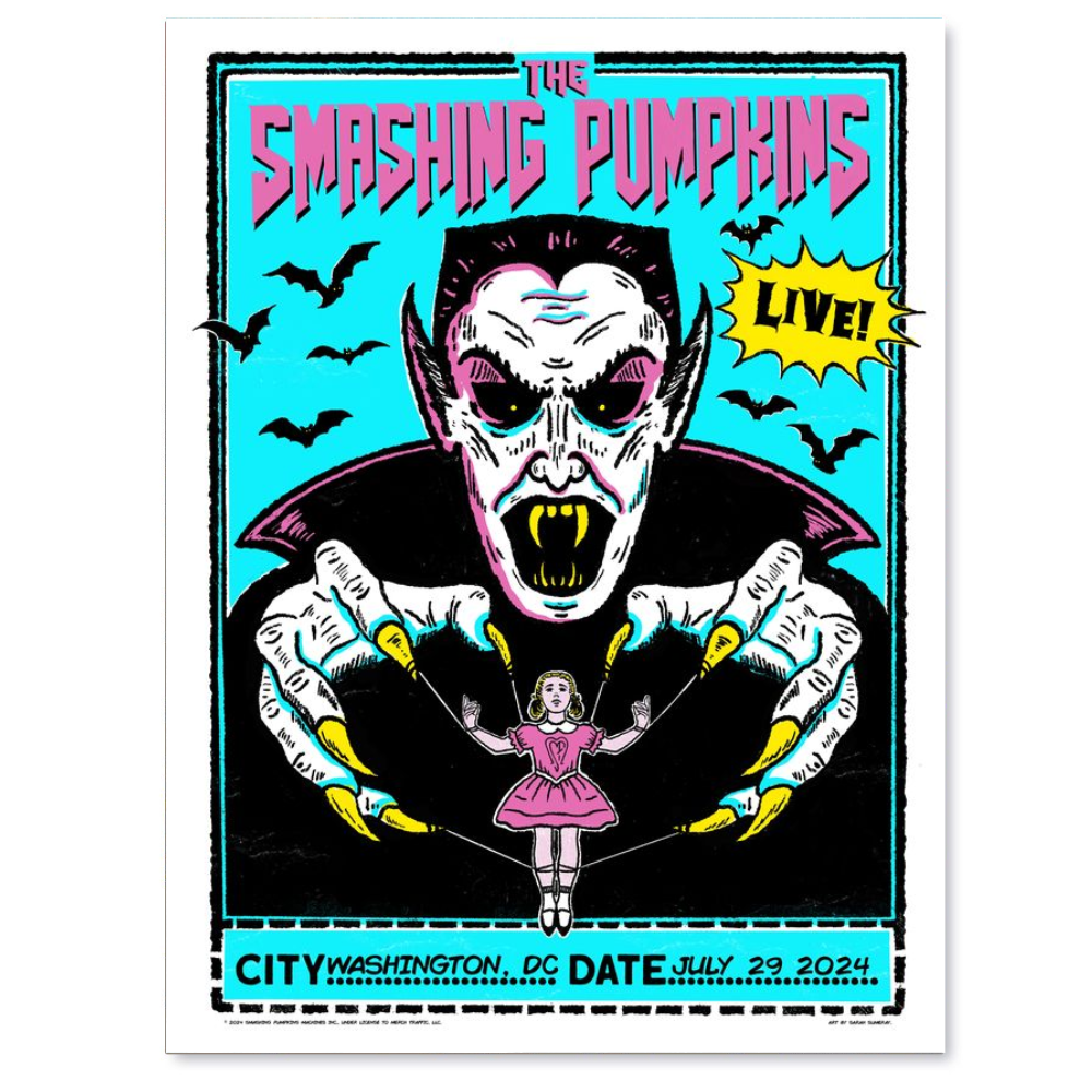 KOZIK Smashing Pumpkins ライブ ポスター Frank Kozik -1996 - Smashing Pumpkins Concert Poster