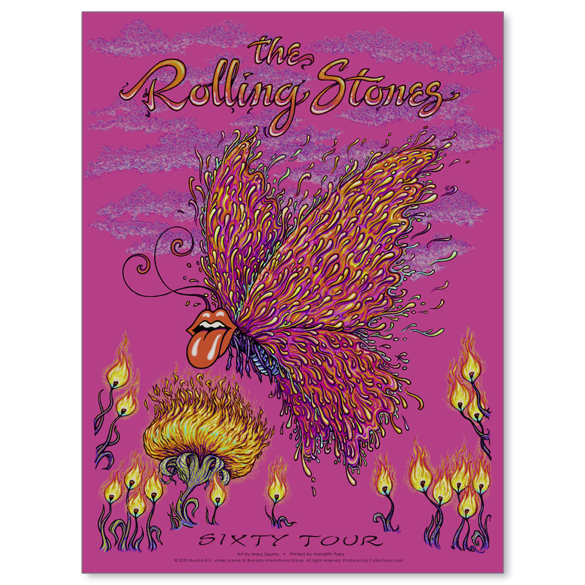 Rolling Stones Sixty Tour by Marq Spusta (Silk Pink Edition of 5)