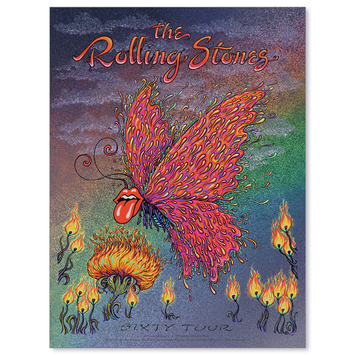 Rolling Stones Sixty Tour by Marq Spusta (Sparkle Foil Edition of 50)