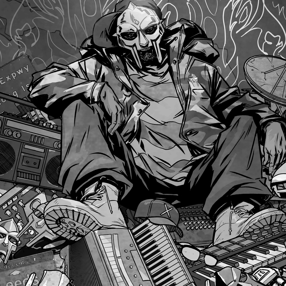 MF DOOM x Sanford Greene Print (Silver Foil Edition)