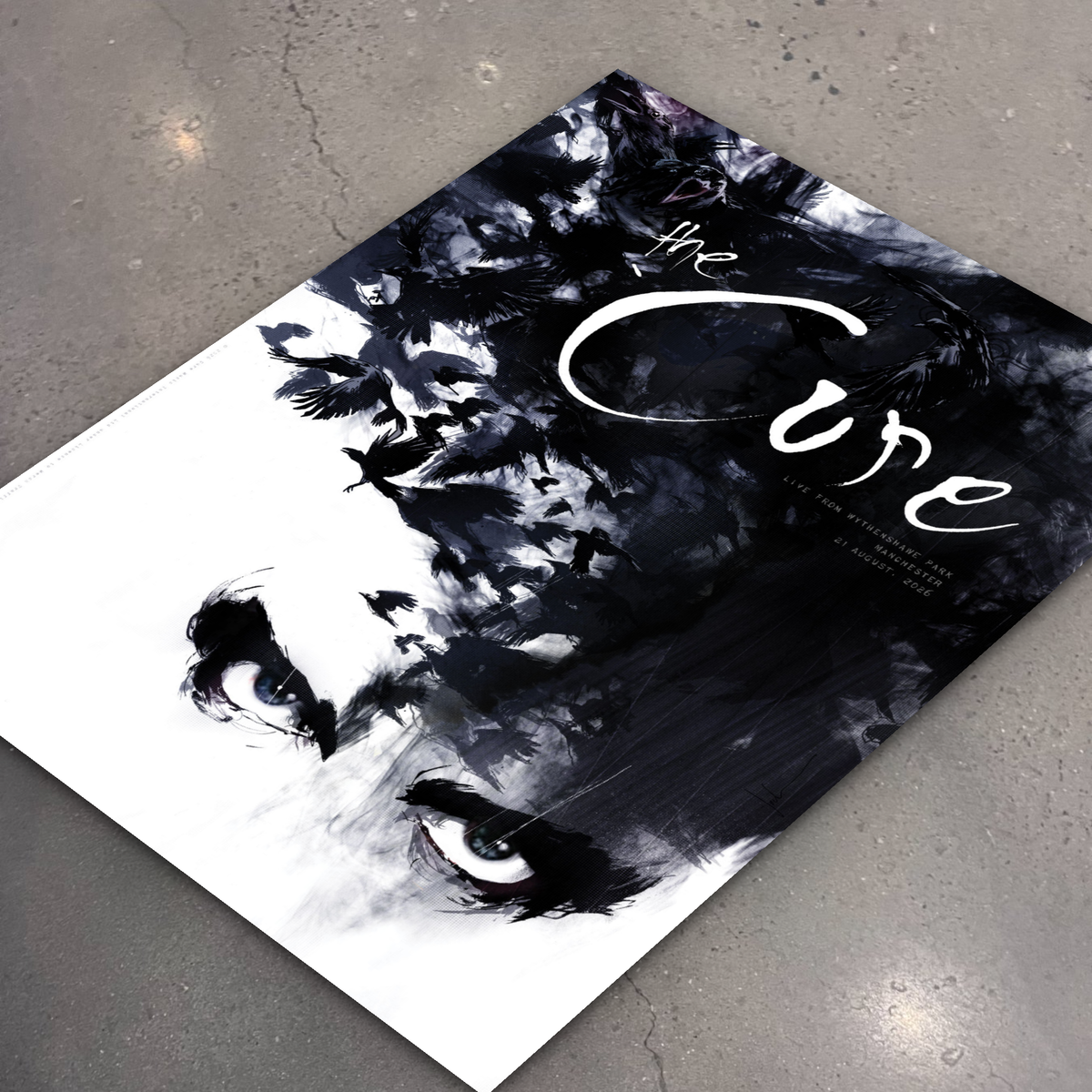 The Cure · Manchester — flat lay on shop floor