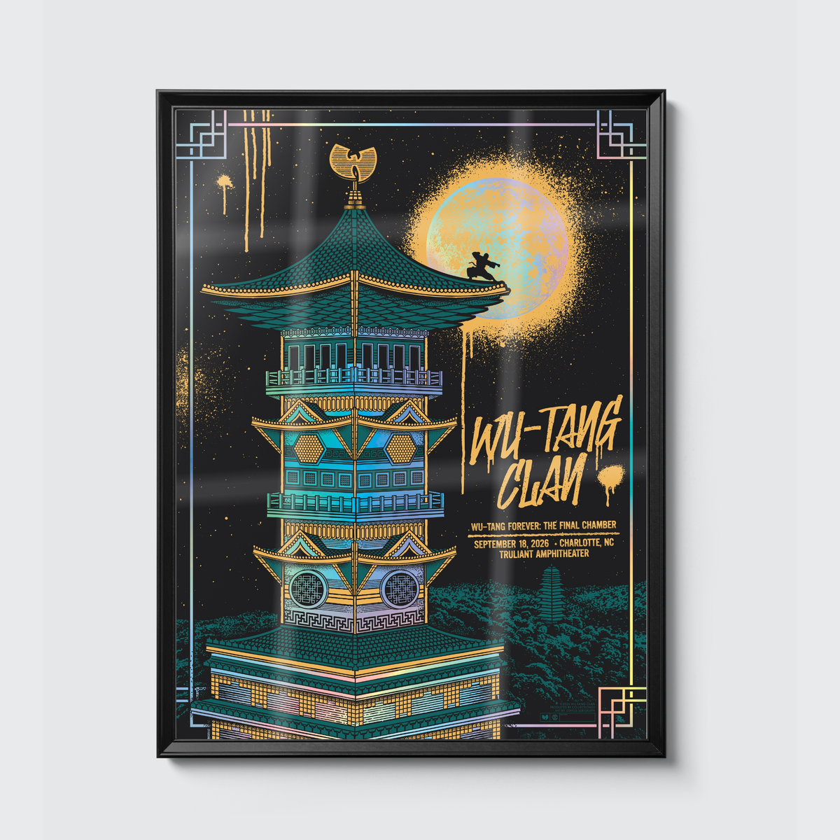 Wu-Tang Clan · Charlotte (Collector's Foil) poster, framed on the wall