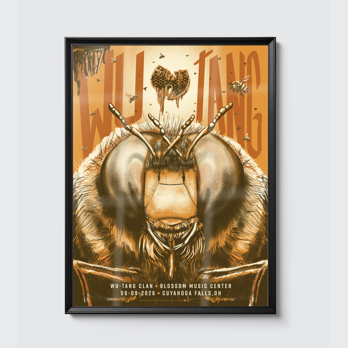 Wu-Tang Clan · Cuyahoga Falls poster, framed on the wall