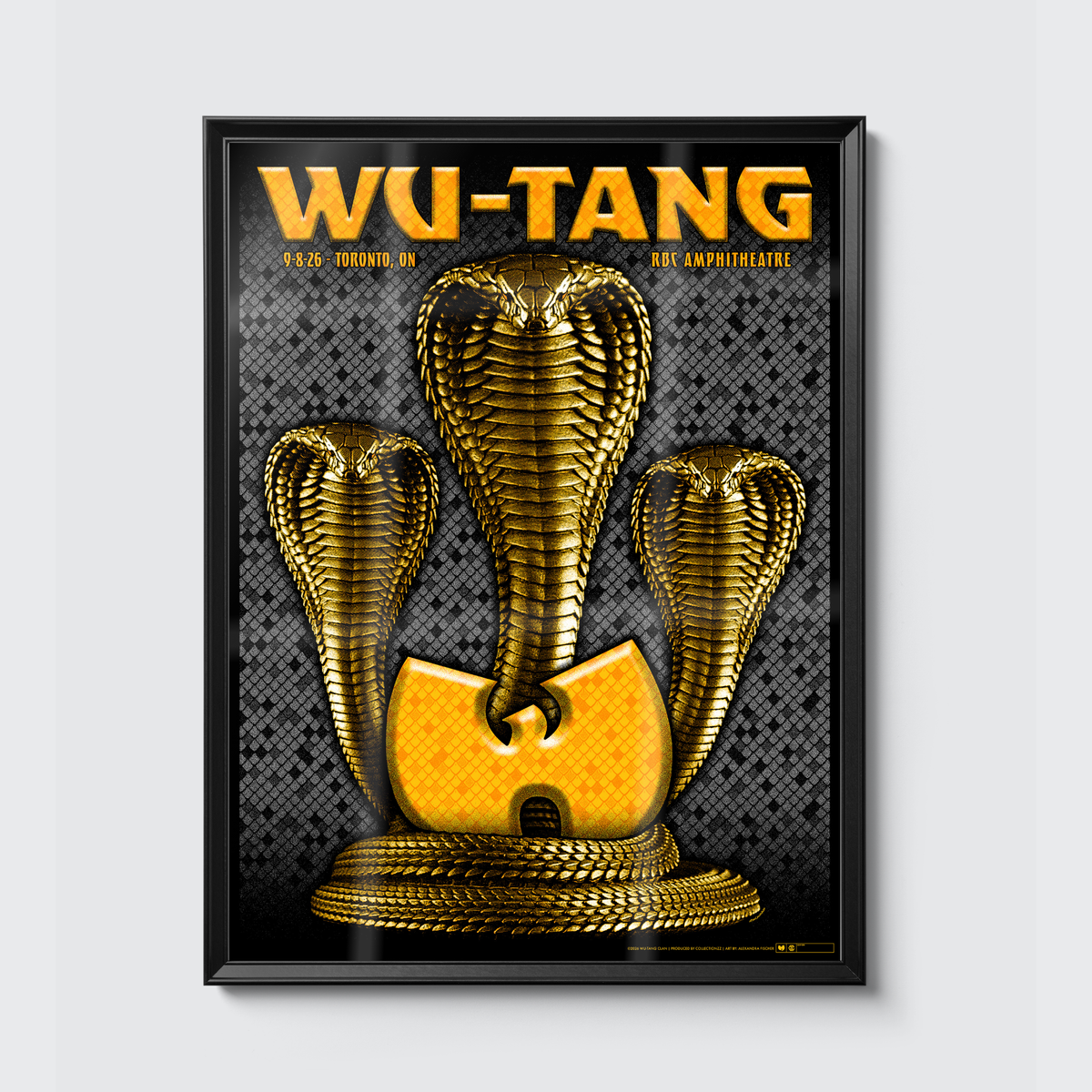 Wu-Tang Clan · Toronto poster, framed on the wall