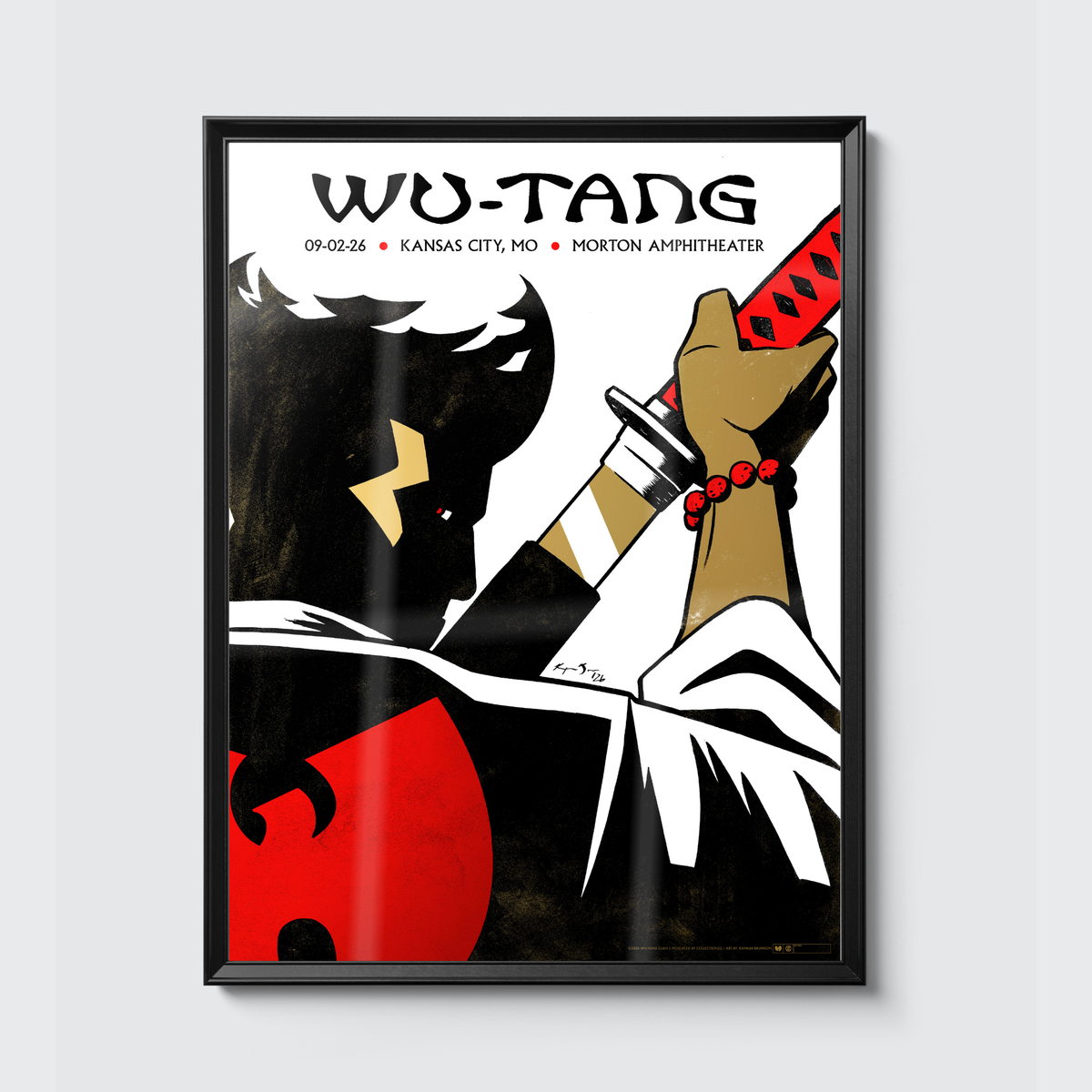 Wu-Tang Clan · Kansas City (Foil) poster, framed on the wall