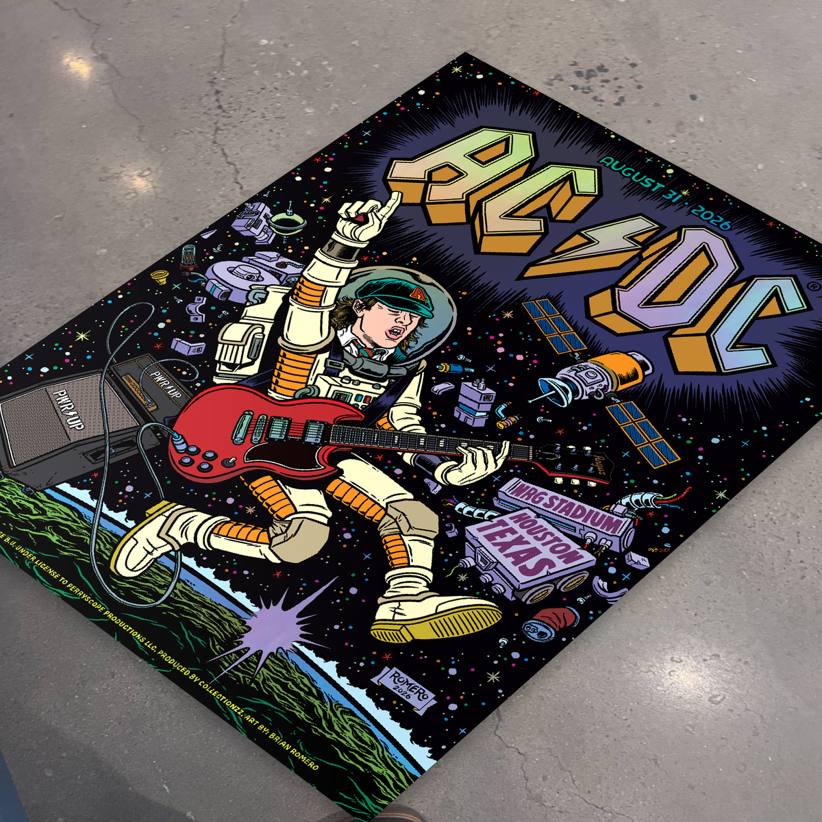 Flat lay on studio floor