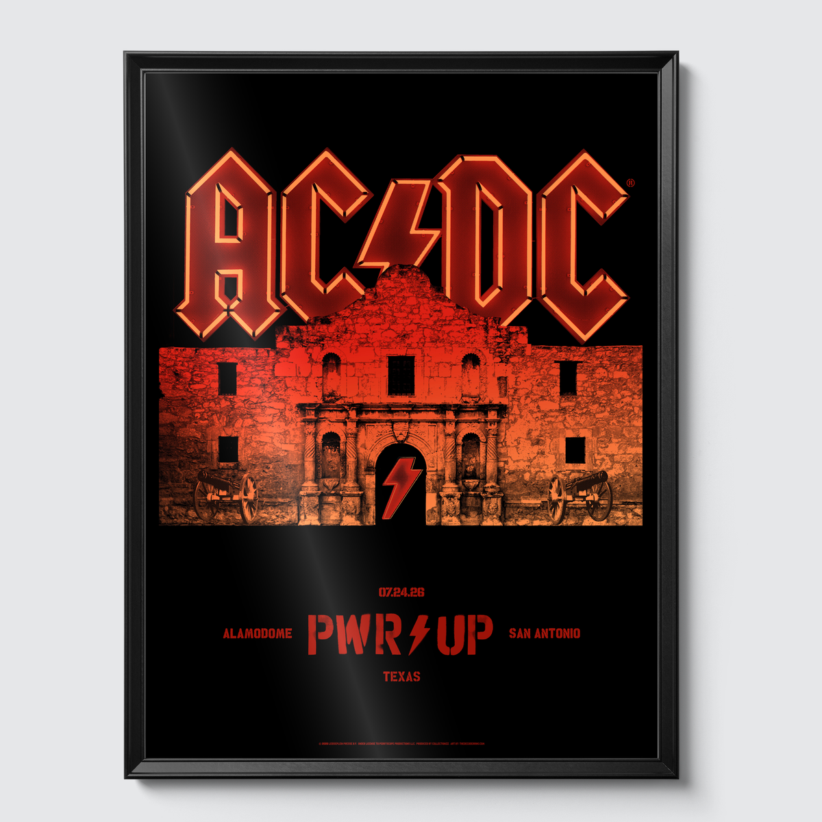 Framed on gallery wall