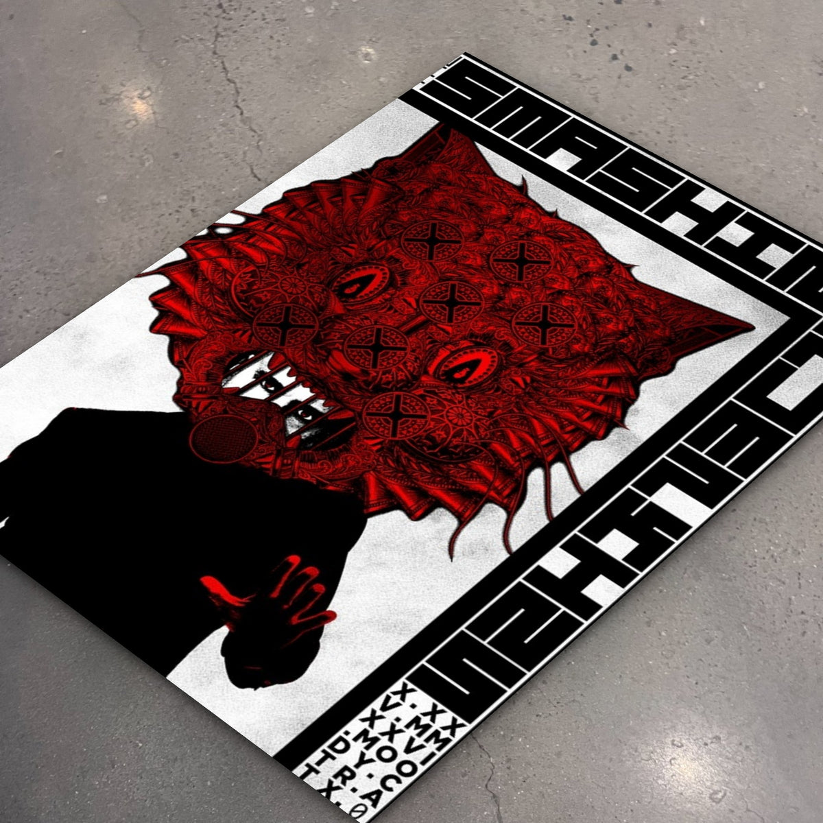 The Smashing Pumpkins Austin October 25, 2026 (Foil Edition) poster, flat lay