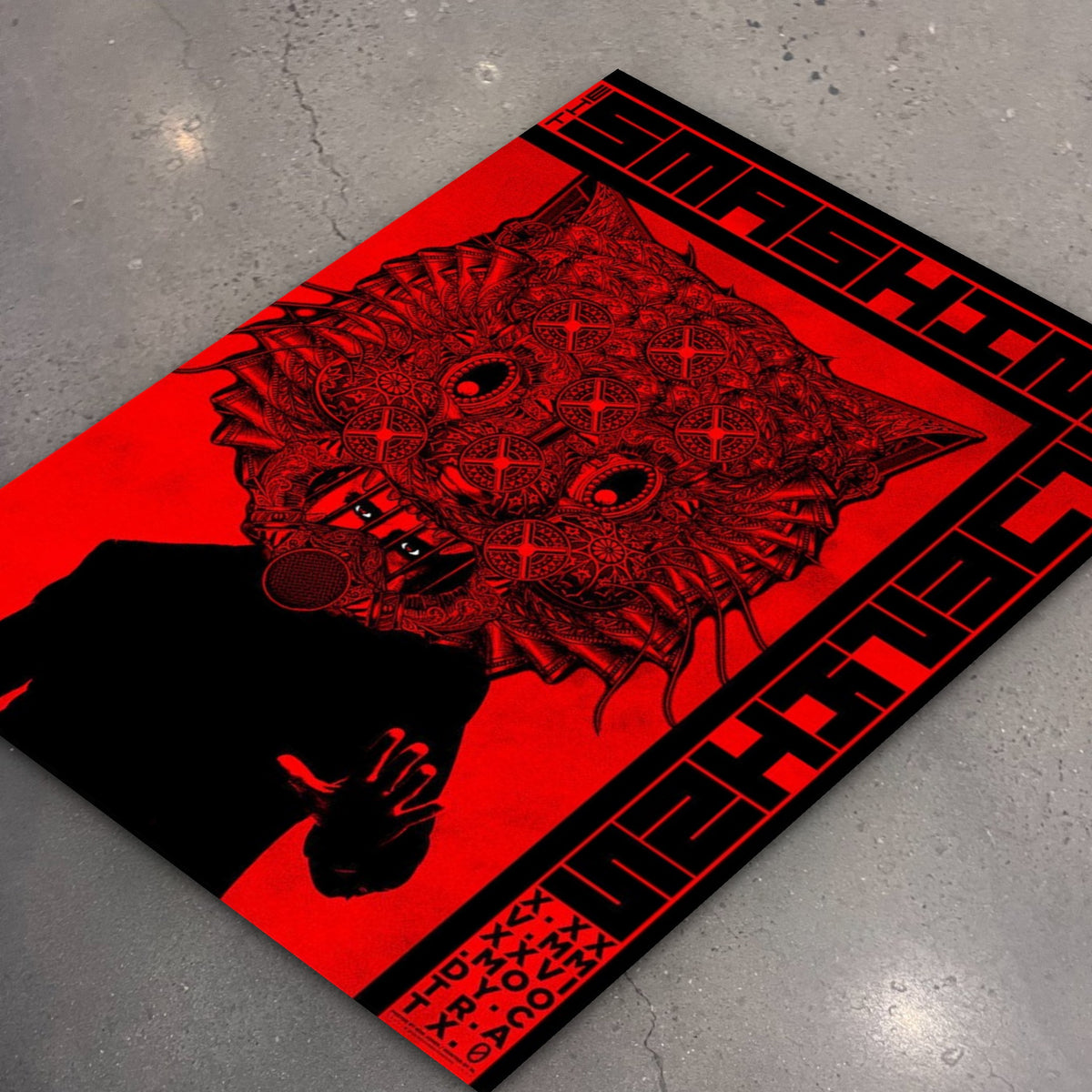The Smashing Pumpkins Austin October 25, 2026 (Show Edition) poster, flat lay