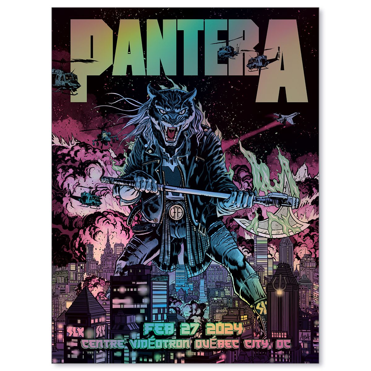Pantera Quebec City February 27, 2024 (Rainbow Foil)