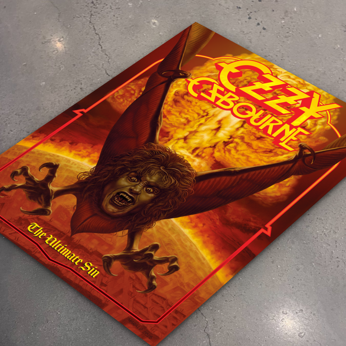 Ozzy Osbourne · The Ultimate Sin (Timed Edition) — flat lay on shop floor