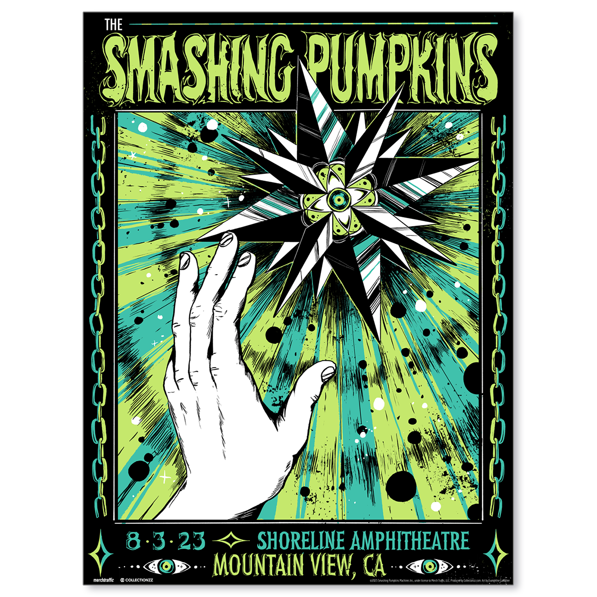 KOZIK Smashing Pumpkins ライブ ポスター Frank Kozik -1996 - Smashing Pumpkins Concert Poster