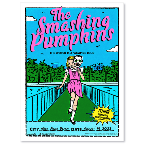 The Smashing Pumpkins West Palm Beach August 19, 2023 Poster & Setlist Trading Card