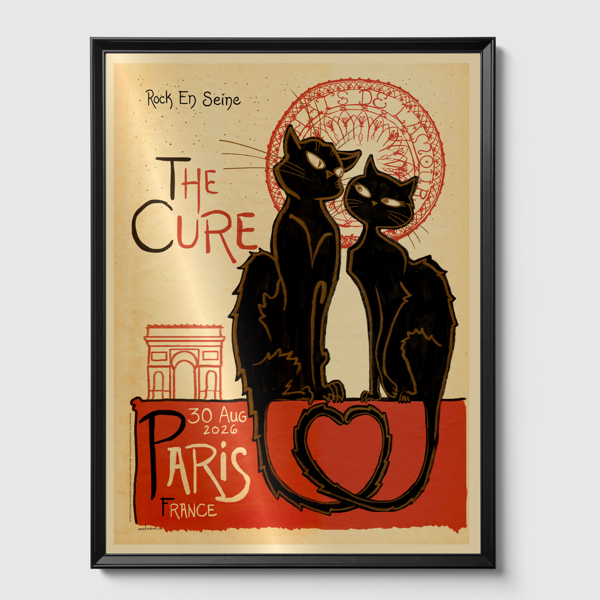 Framed on gallery wall