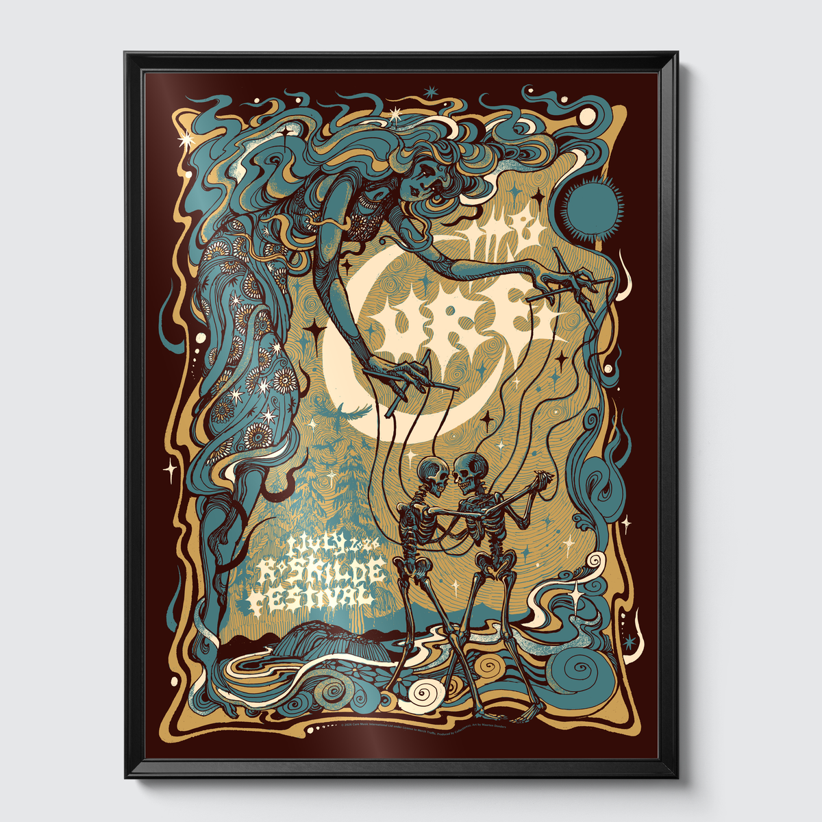 Framed on gallery wall