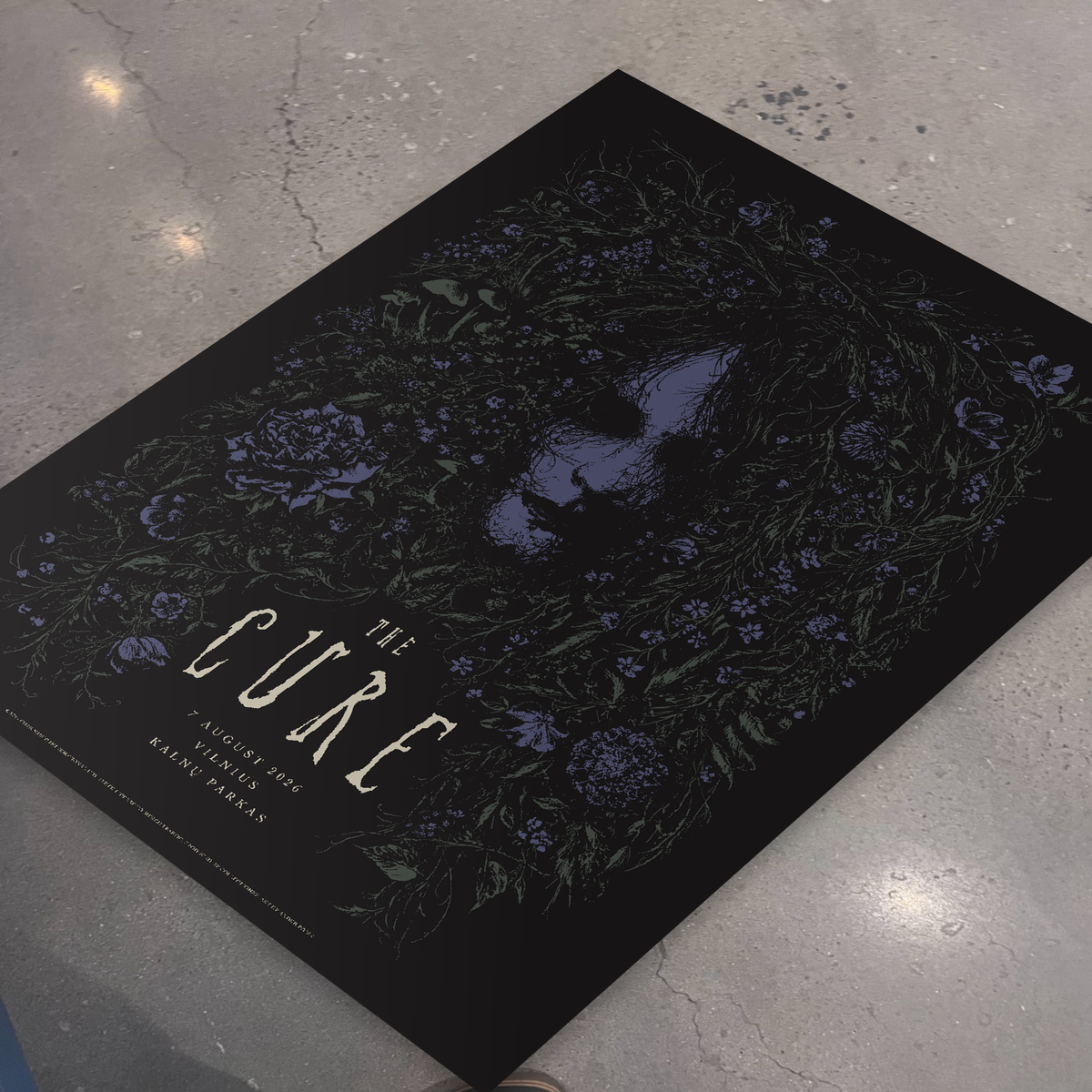 Flat lay on studio floor
