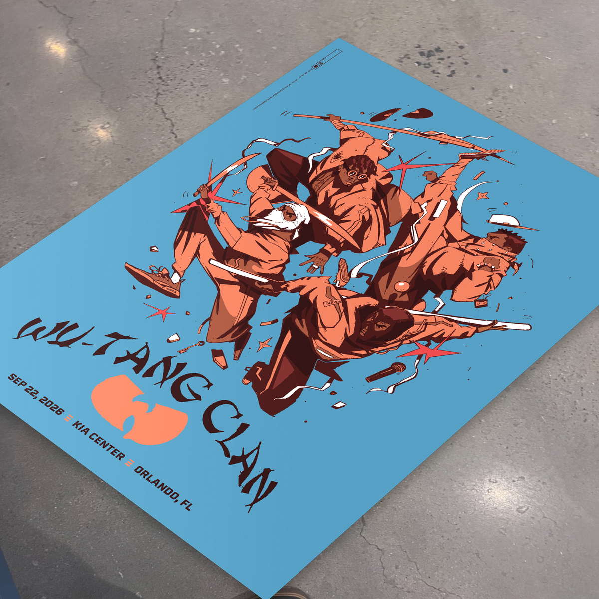 Flat lay on studio floor