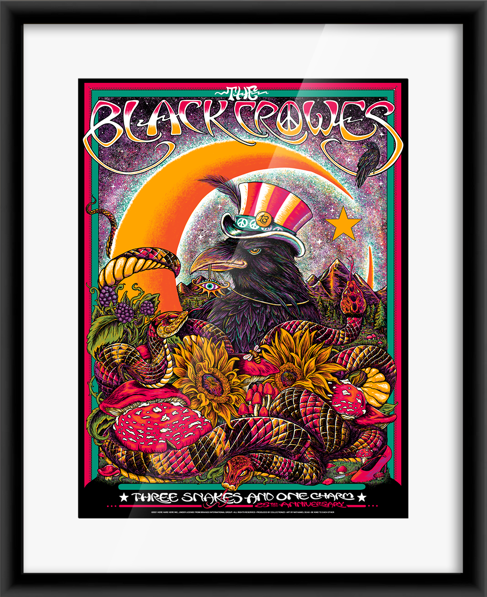 The Black Crowes Three Snakes and One Charm 25th Anniversary (Main Edition) — artwork in setting