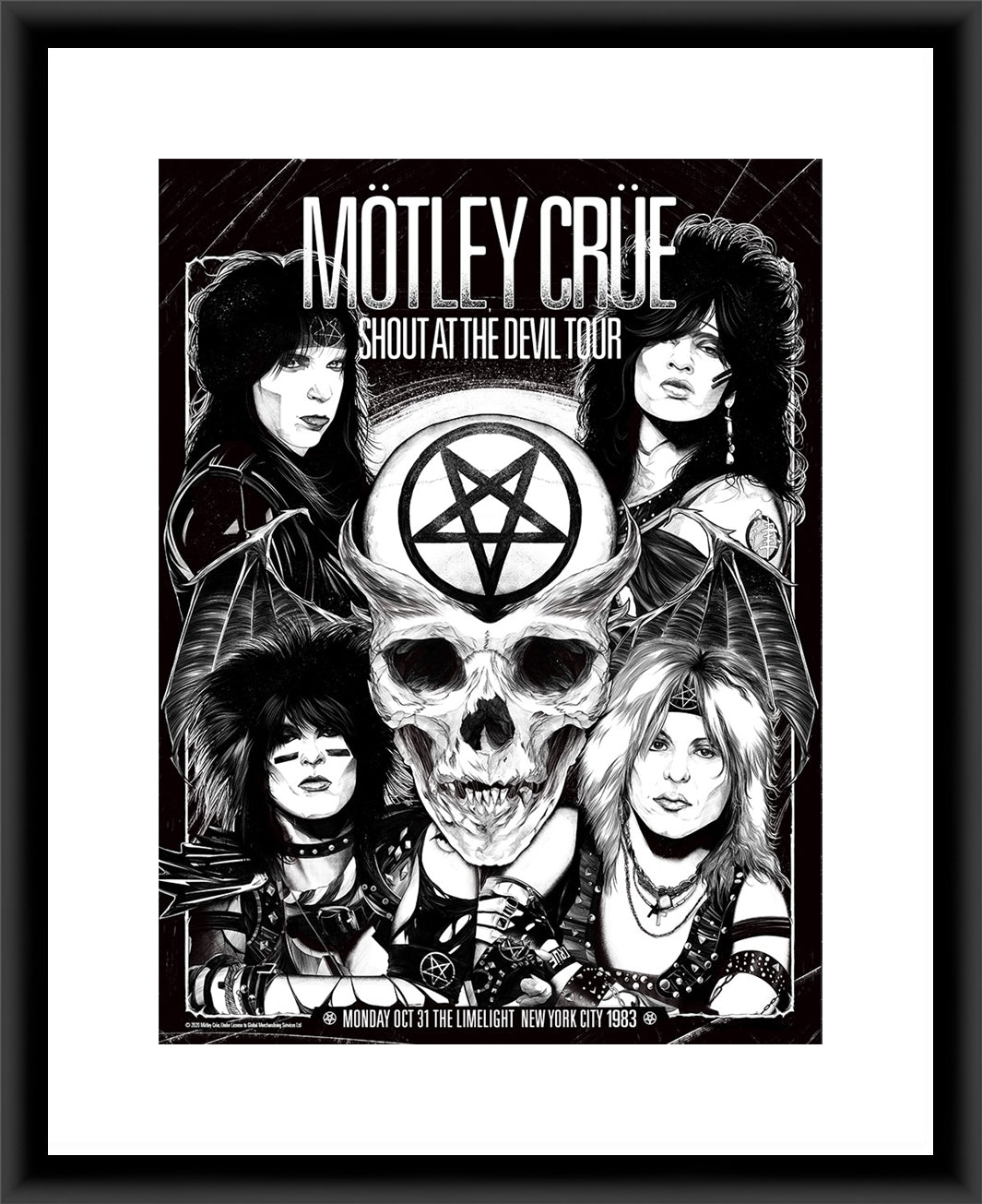 Mötley Crüe New York City 1983 (Main Edition) — artwork in setting