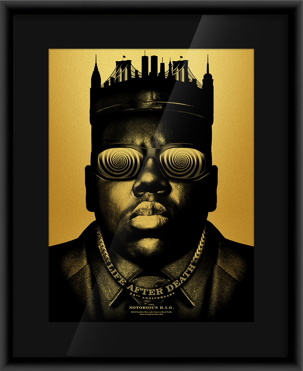 The Notorious B.I.G. Life After Death 25th Anniversary (Brooklyn Gold Edition) — artwork in setting
