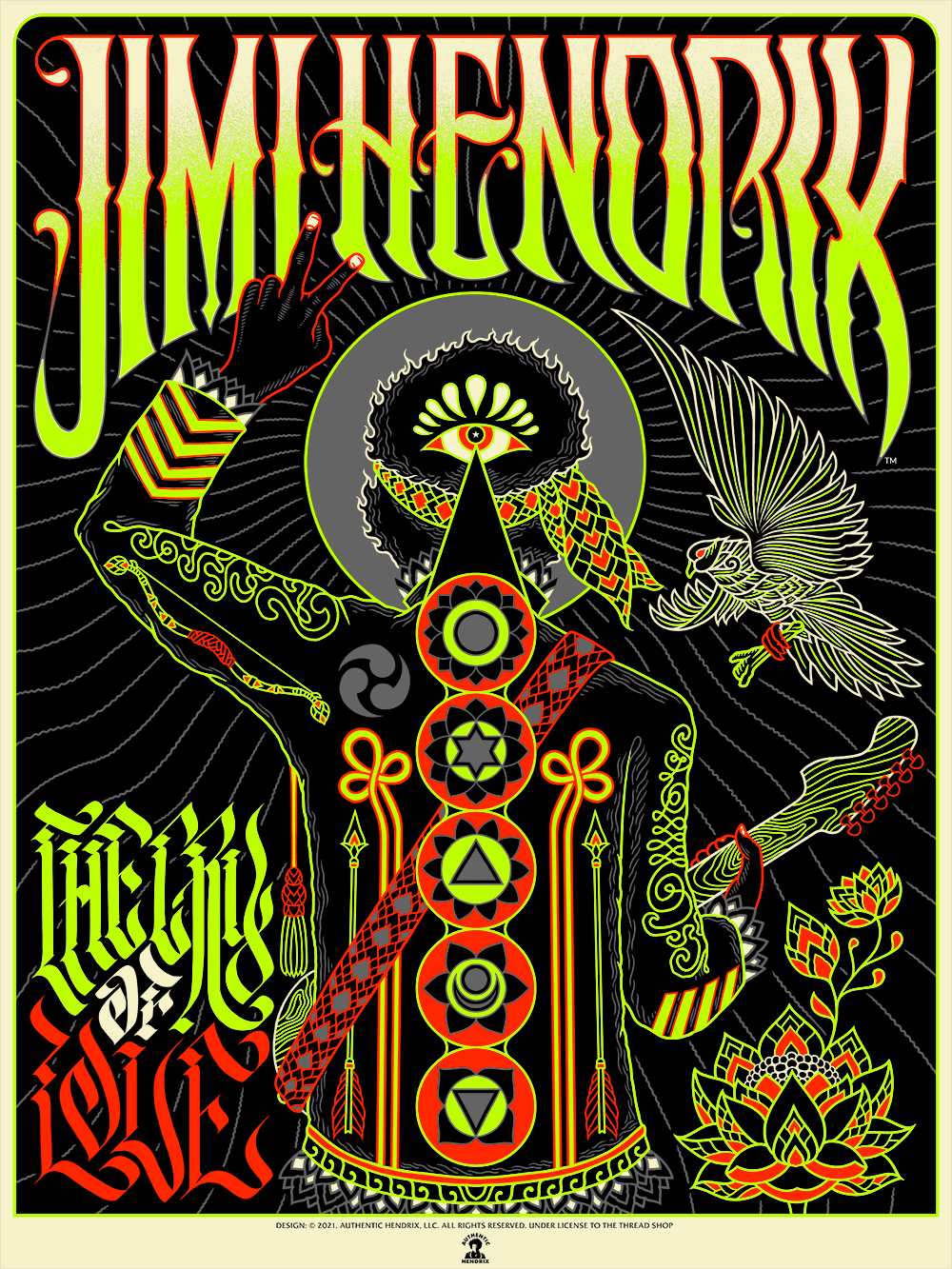 Jimi Hendrix The Cry of Love 50th Anniversary (Handbill Edition) — artwork in setting
