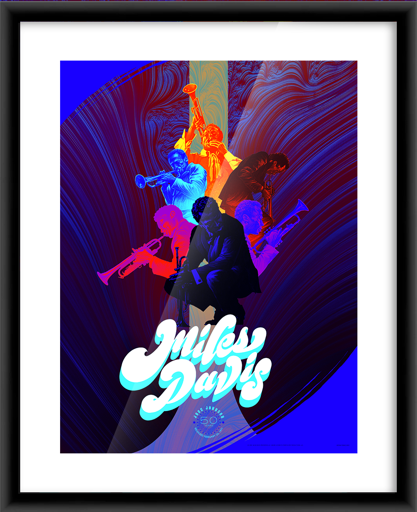 Miles Davis A Tribute To Jack Johnson 50th Anniversary — artwork in setting