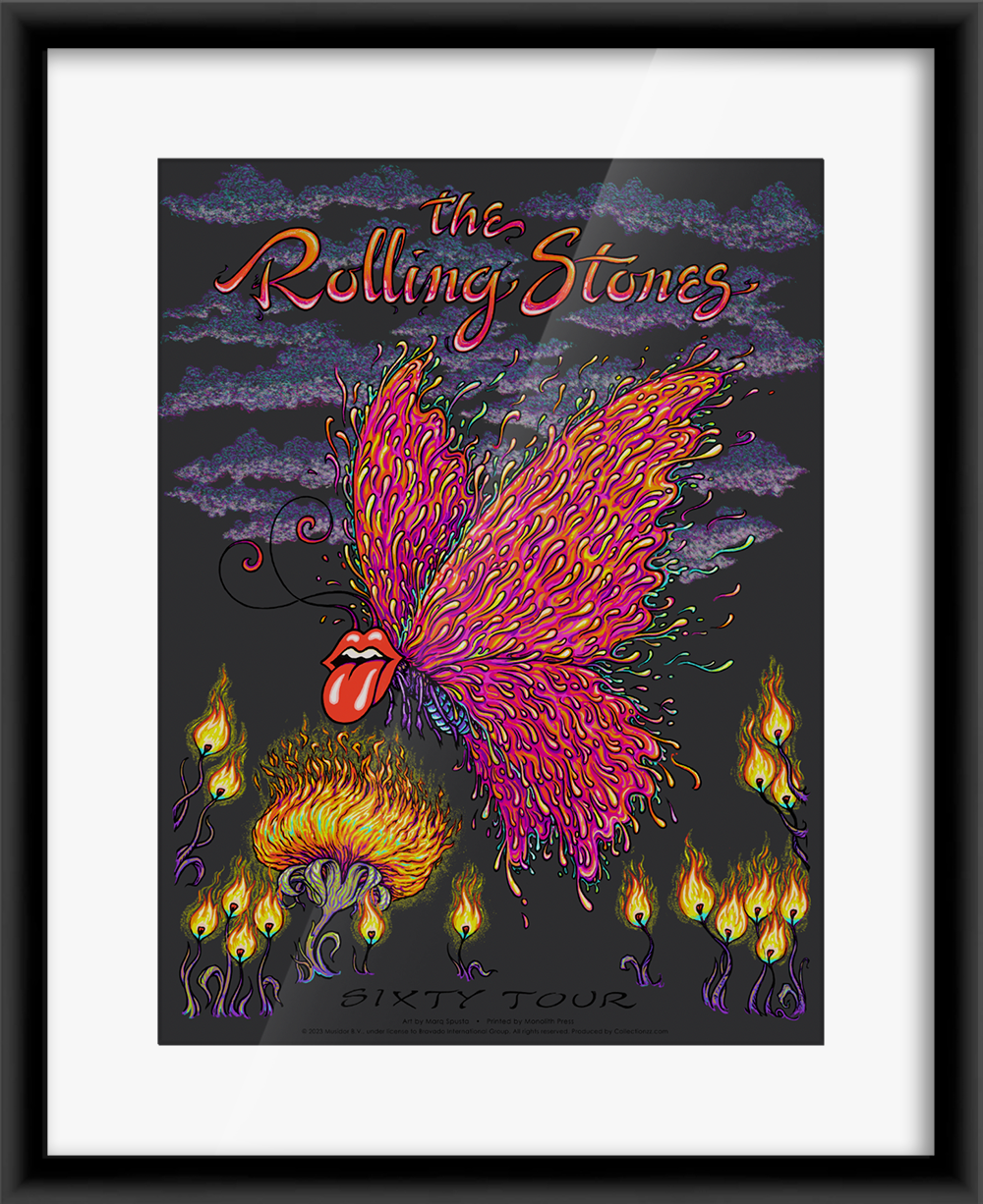 Rolling Stones Sixty Tour by Marq Spusta (Metallic Black Edition of 9)