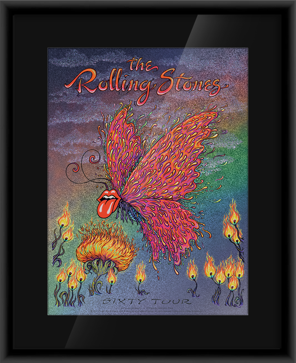 Rolling Stones Sixty Tour by Marq Spusta (Sparkle Foil Edition of 50)