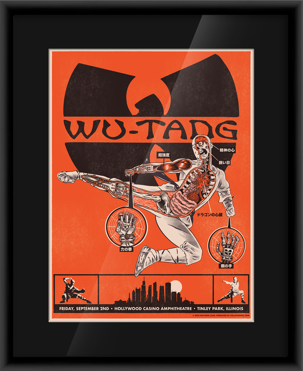 Wu Tang Clan Tinley Park September 2, 2022 Print + Trading Card Combo