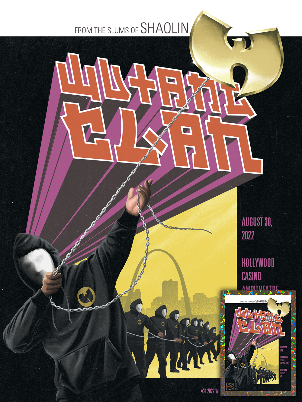 Wu Tang Clan St. Louis August 30, 2022 Print + Trading Card Combo